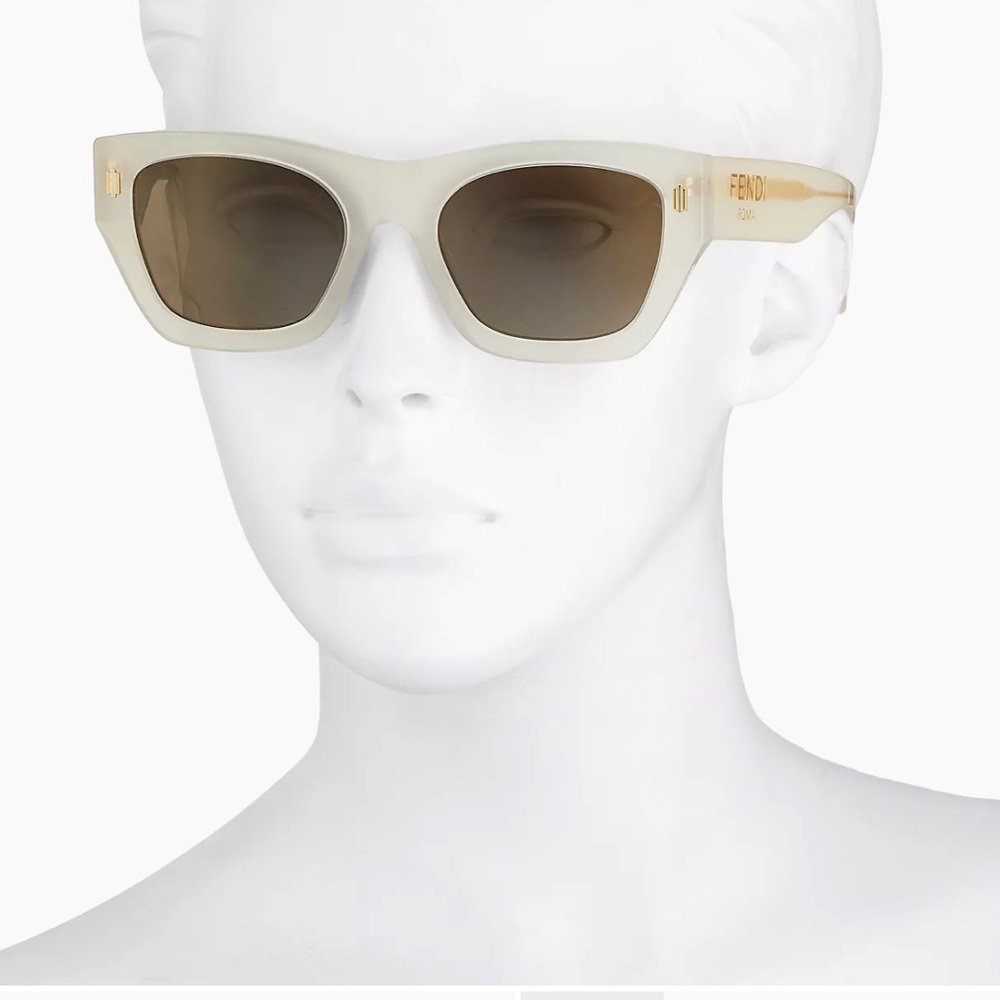 Fendi
Roma Rectangular Sunglasses, 53mm